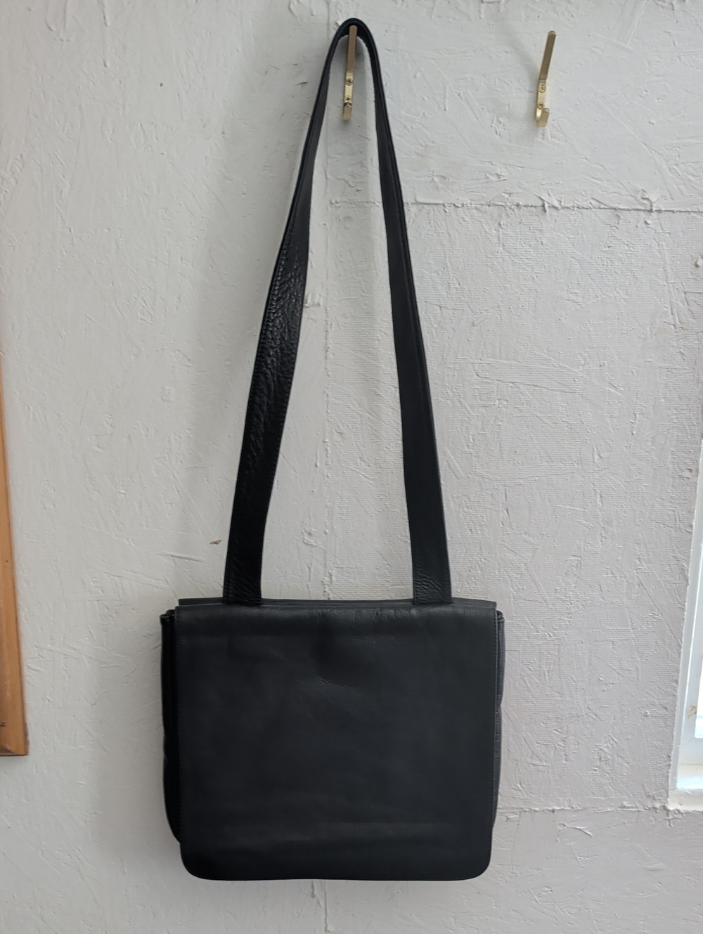 Jenny & The Boys Leather Two-Sided Crossbody Satchel/Messenger Bag